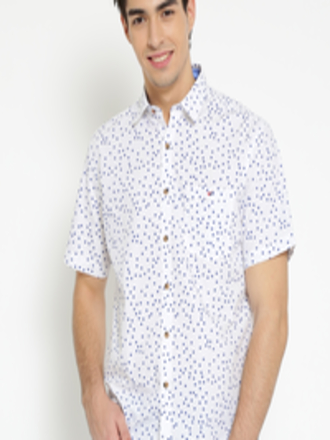 Buy Wills Lifestyle Men White Printed Casual Shirt - Shirts for Men ...