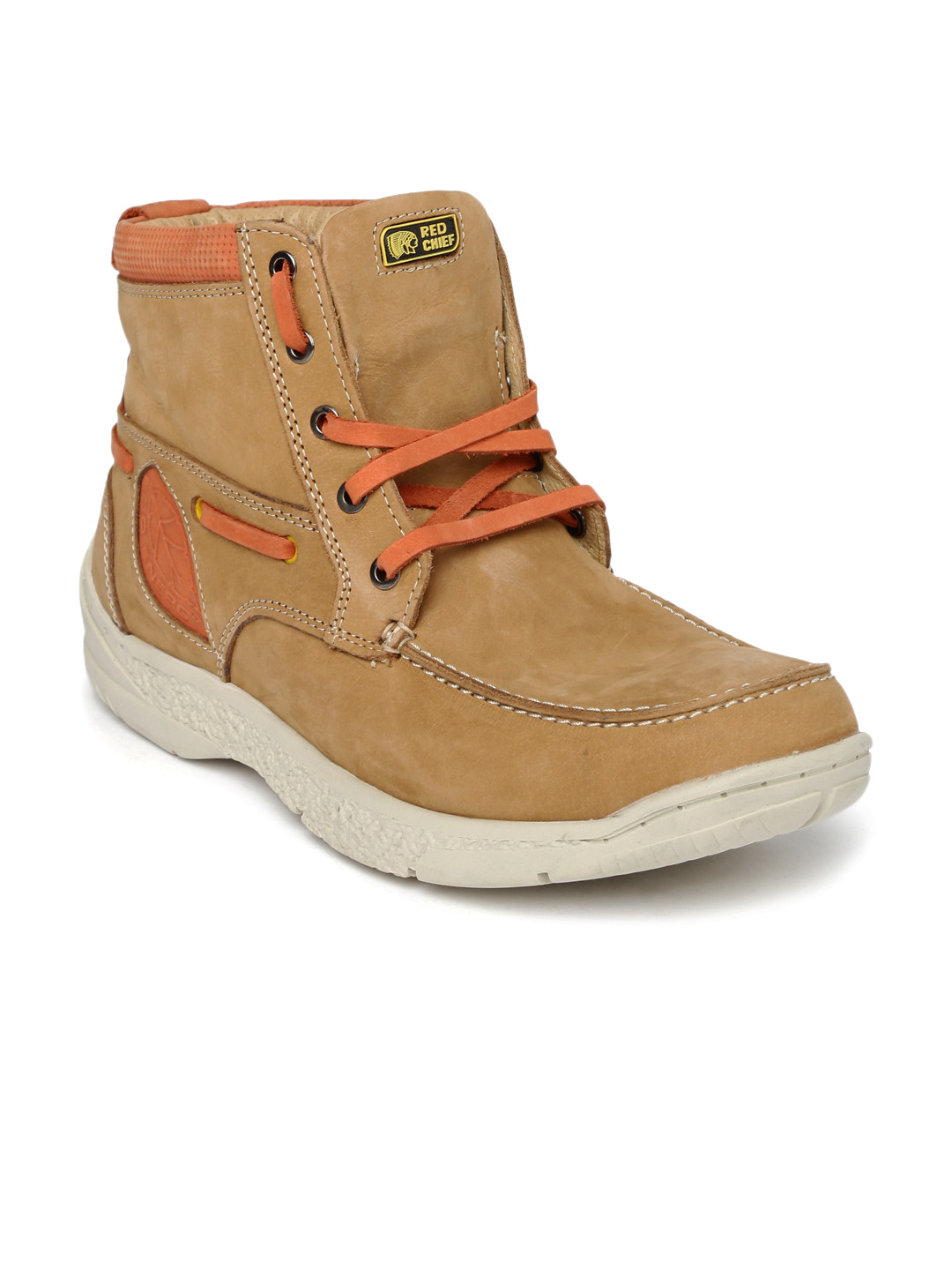 Buy Red Chief Men Brown Solid High Tops Trekking Shoes Casual Shoes