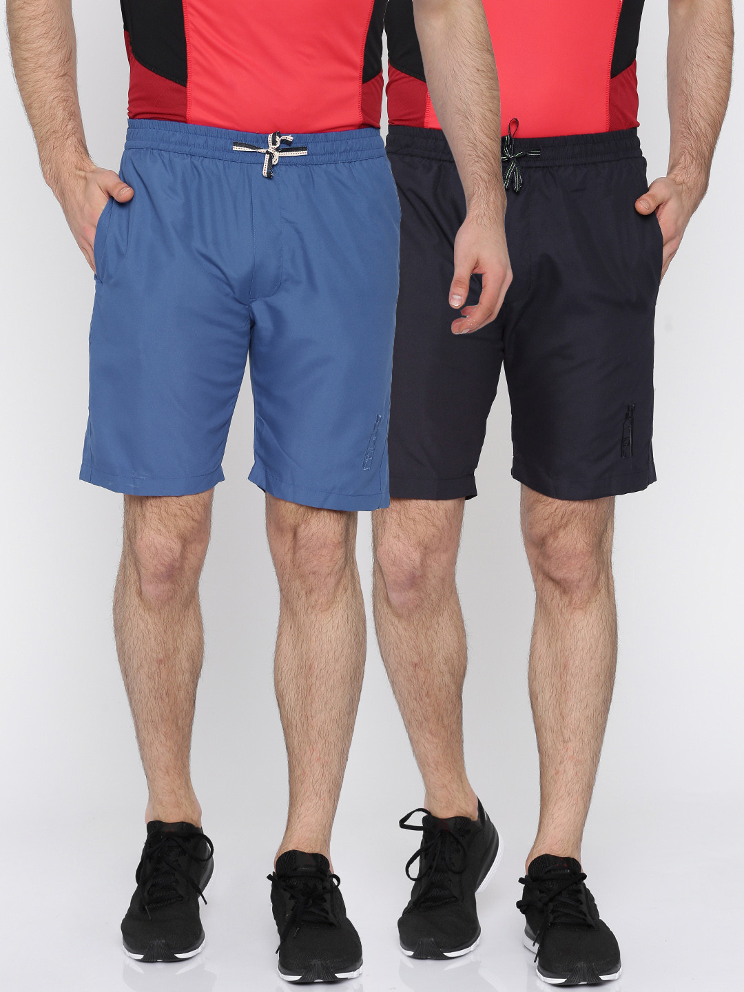 Buy Sports52 Wear Men Navy & Blue Pack Of 2 Solid Sports Shorts