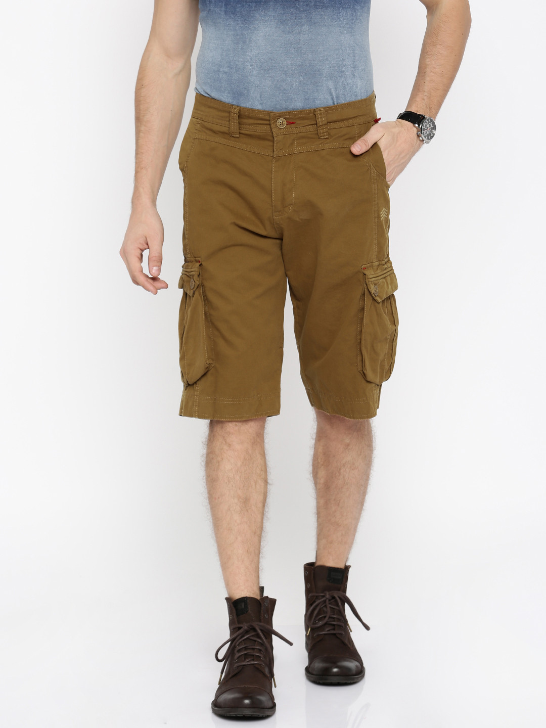 dark khaki cargo shorts