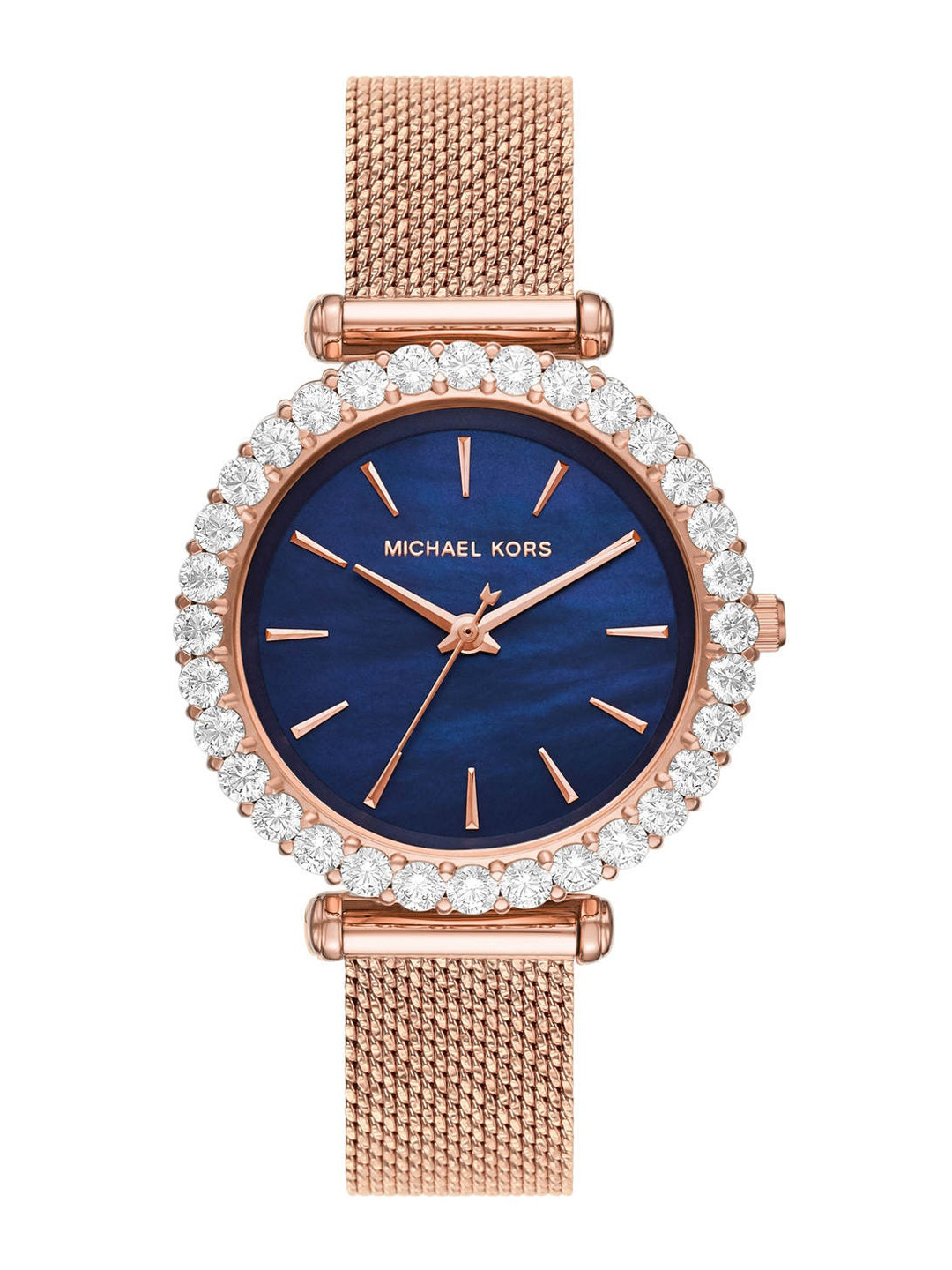 Buy Michael Kors Women Blue Embellished Dial Darci Rose Gold Watch