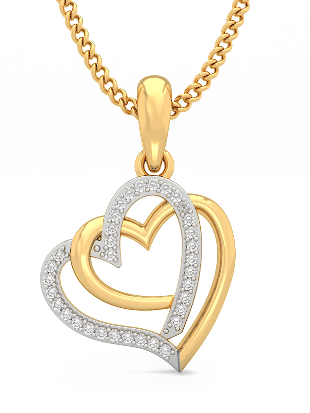 Buy BlueStone 1.577 G 18KT Gold The Entwined In Love Pendant With