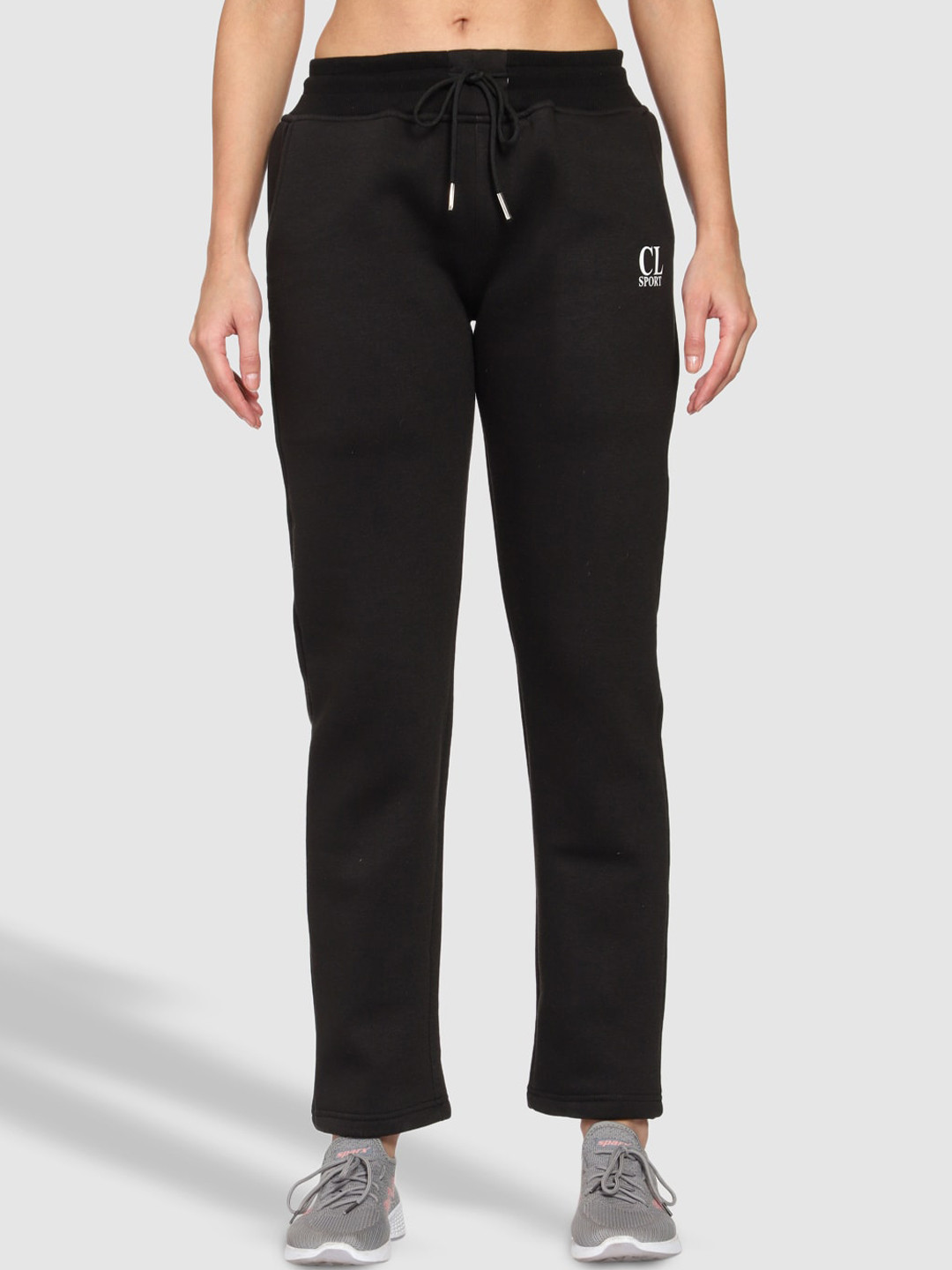 Buy CL SPORT Women Black Regular Fit Solid Track Pants Track Pants