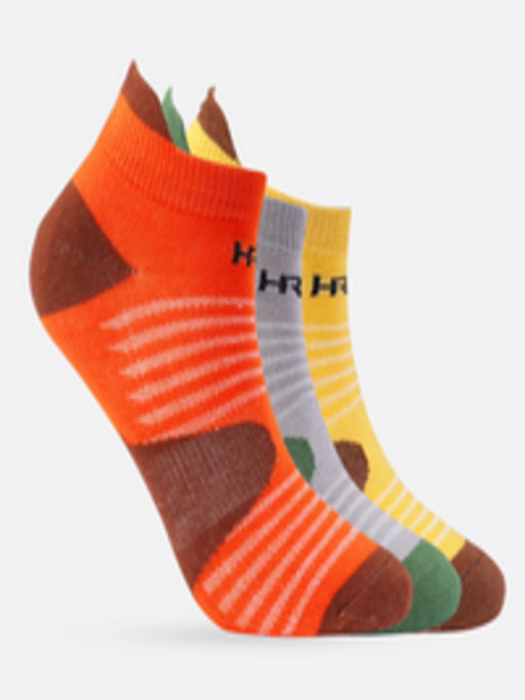 Buy HRX By Hrithik Roshan Boys Pack Of 3 Striped Ankle Length Socks ...
