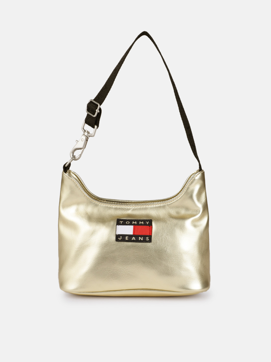 Buy Tommy Hilfiger Gold Toned Structured Hobo Bag Handbags for Women