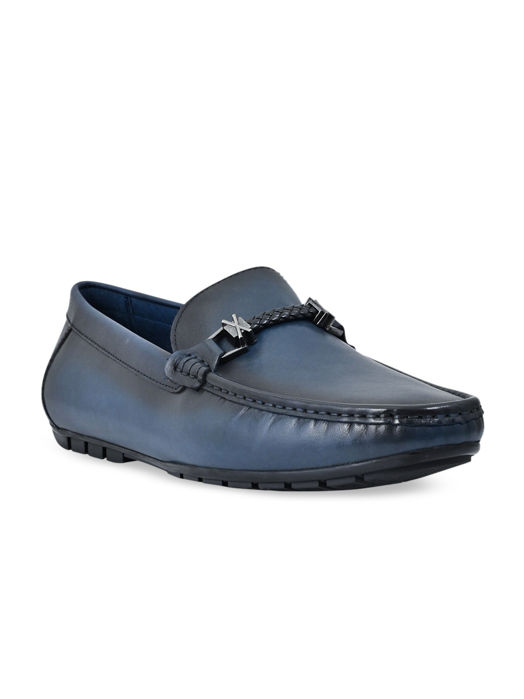 Buy Cobblerz Men Blue Leather Loafers Casual Shoes for Men 16551754