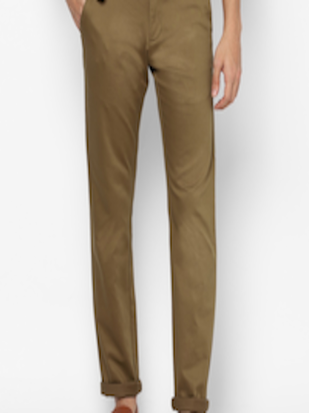 Buy Allen Solly Men Khaki Slim Fit Trousers - Trousers for Men 16556686 ...
