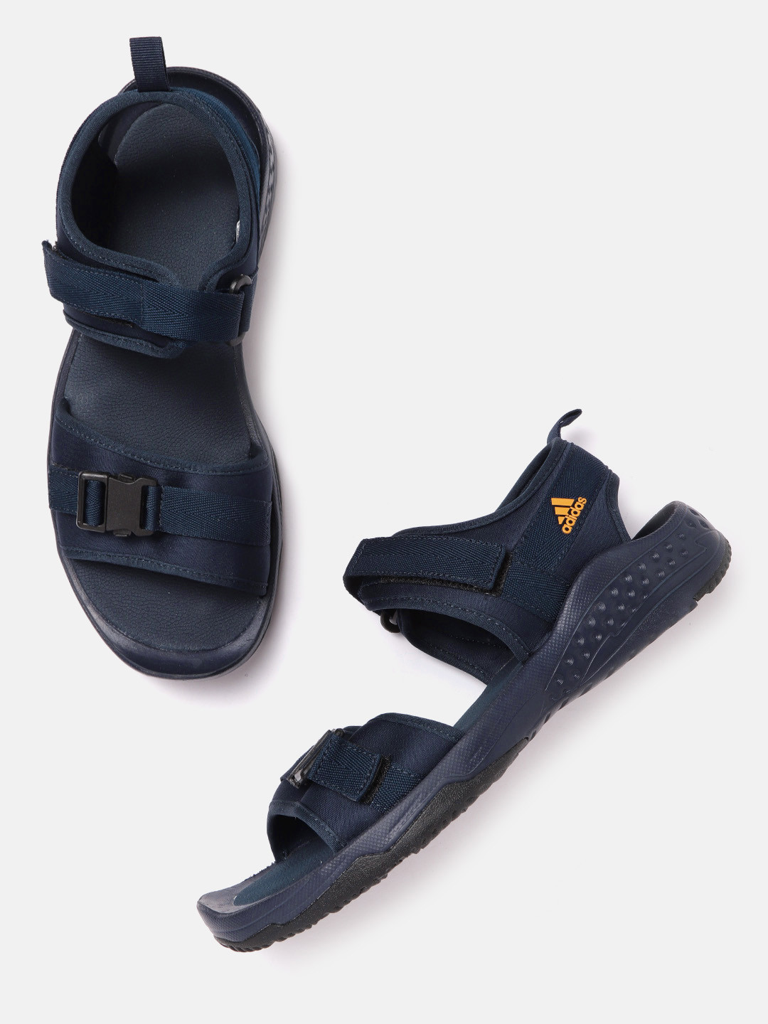 Buy ADIDAS Men Navy Blue Solid Cruzio Sports Sandals - Sports Sandals for Men 16557894 | Myntra