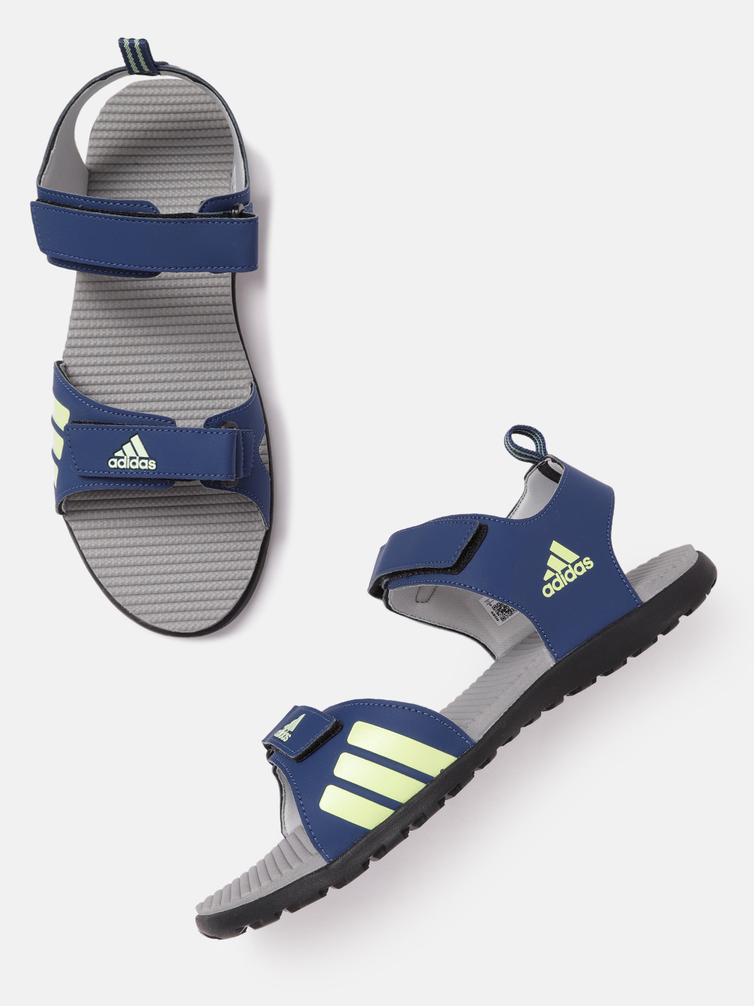 Buy ADIDAS Men Navy Blue & Green Solid Planton Sports Sandals Sports