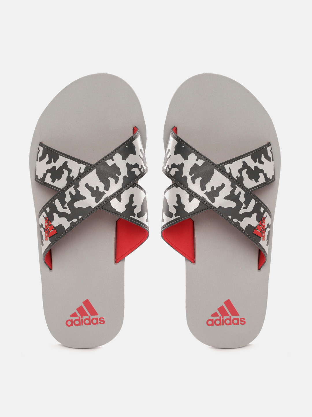 Buy ADIDAS Men Grey Camouflage Printed Distincto Slip On - Flip Flops for Men 16558006 | Myntra