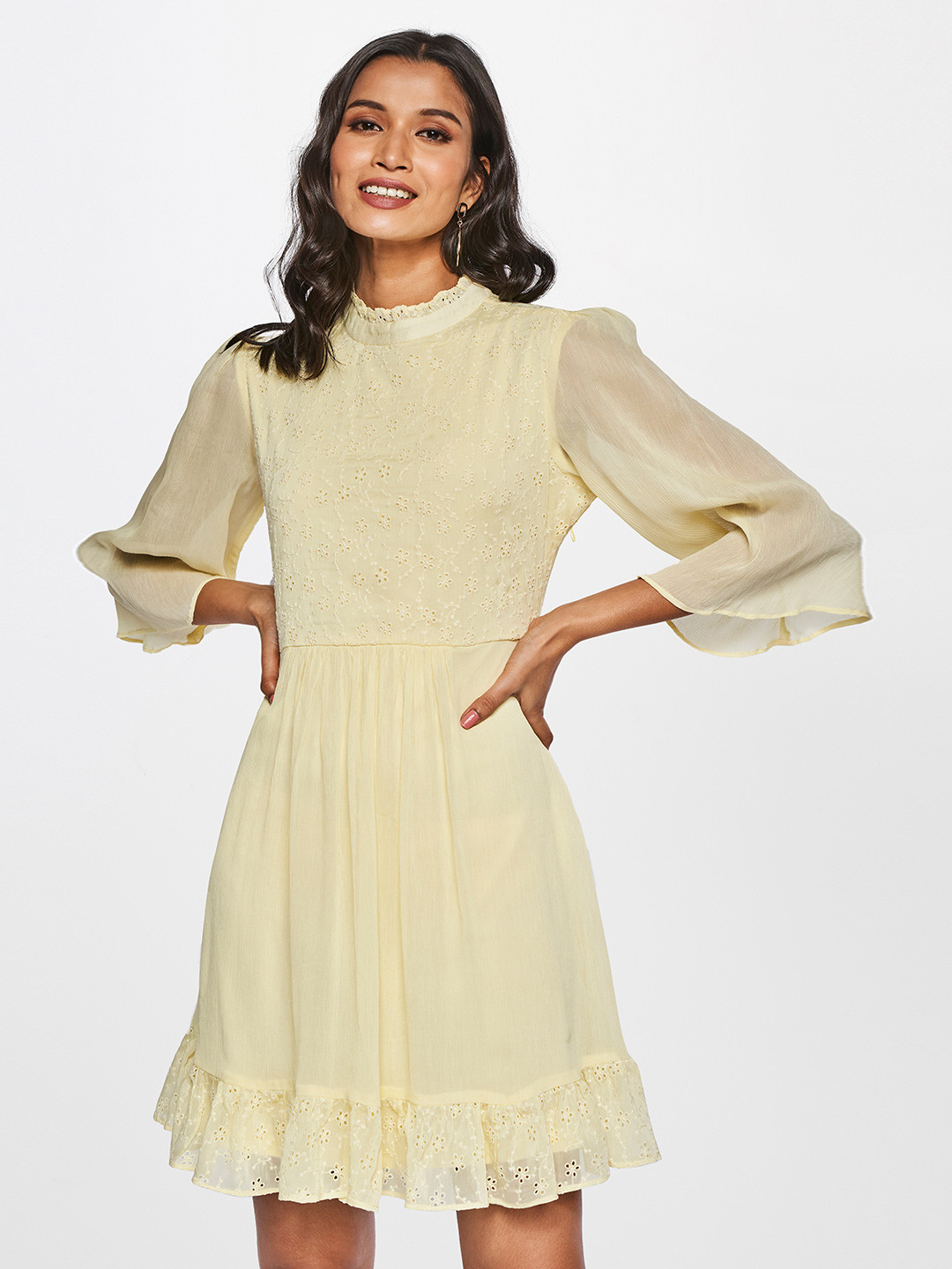 Buy AND Yellow Dress Dresses for Women 16560292 Myntra