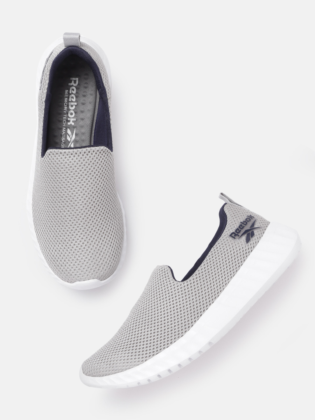 Buy Reebok Men Grey Woven Design Walking Inbound Slip Ons Sports