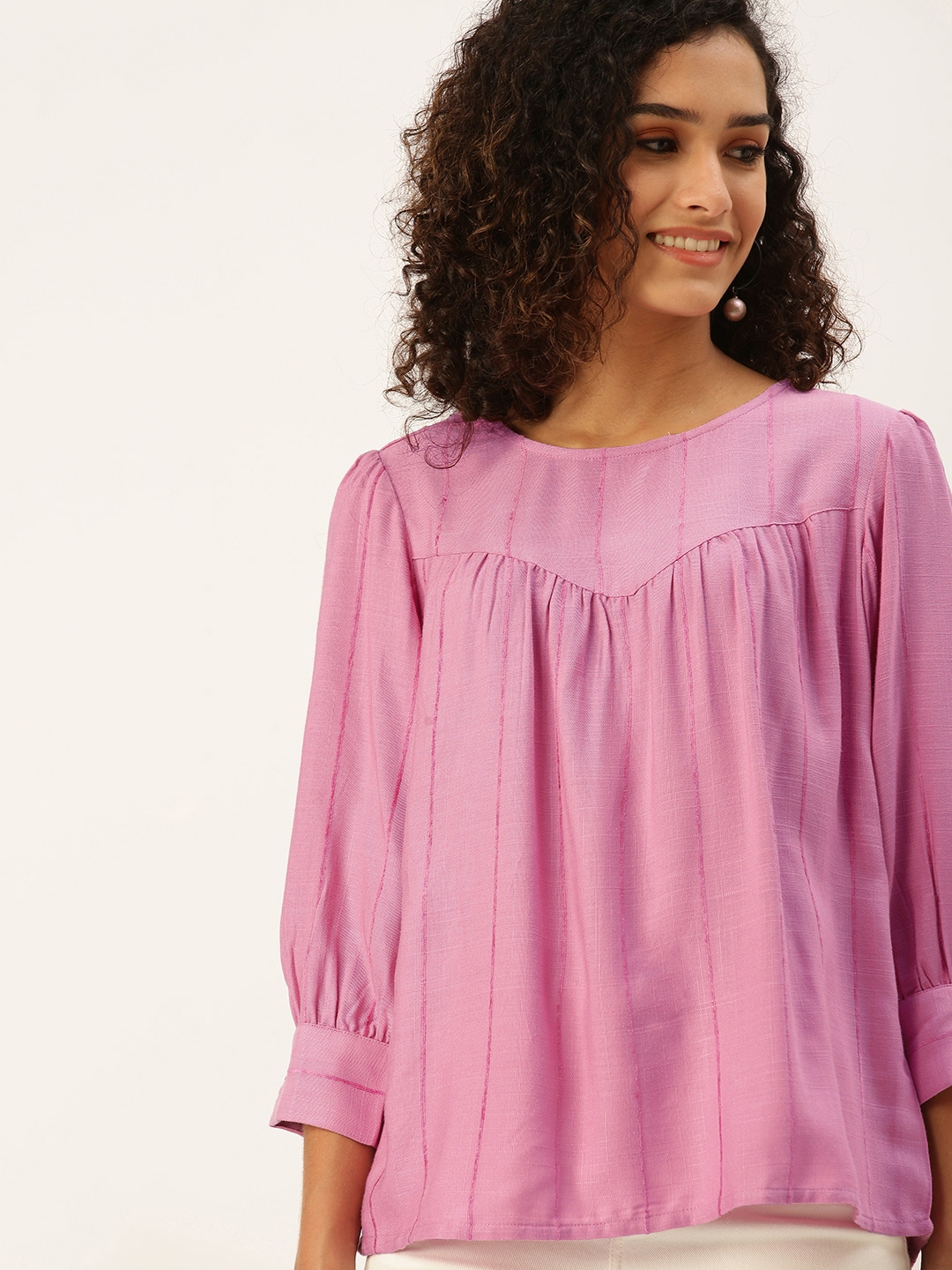 Buy AND Women Lavender Regular Top - Tops for Women 16561992 | Myntra