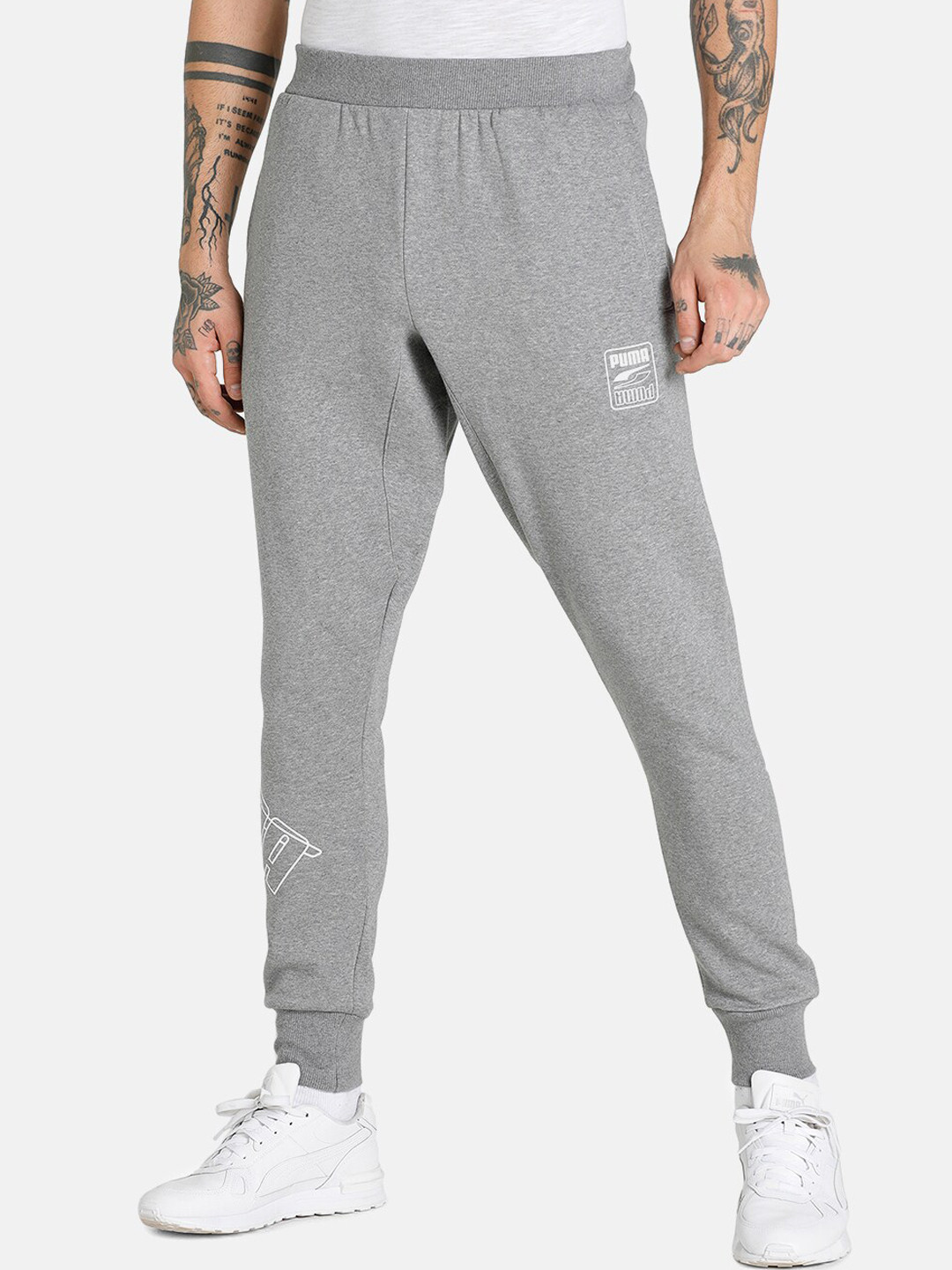 Buy Puma Men Grey Regular Fit Track Pants Track Pants for Men