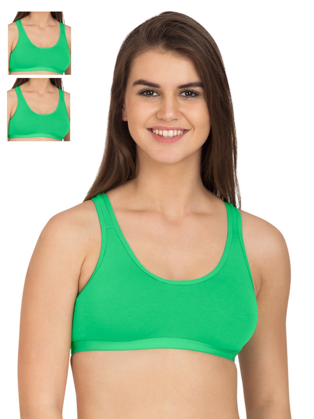 Buy Tweens Pack Of 3 Green Sports Bras TW273GRN Bra for Women 1657183 Myntra