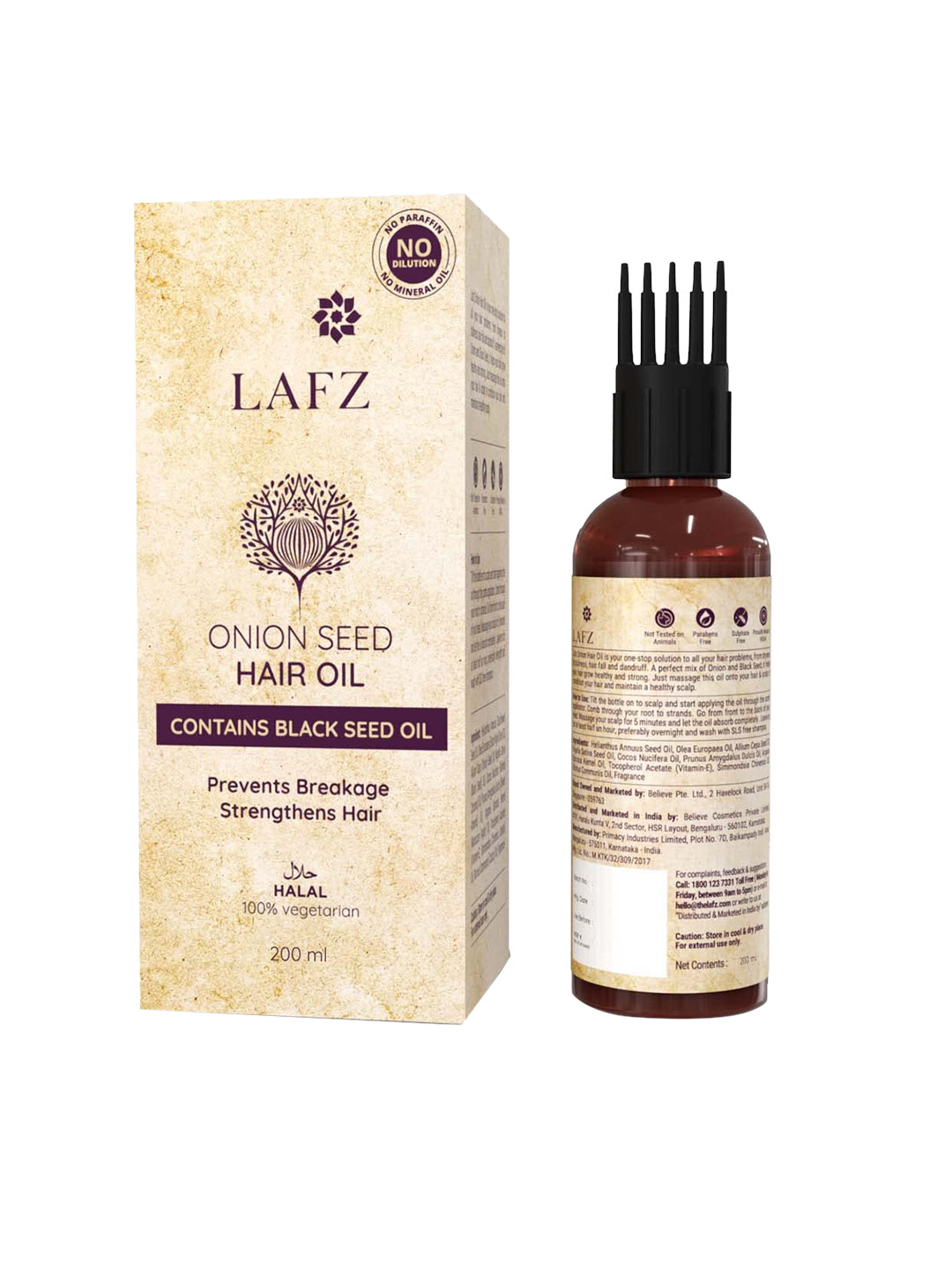 Buy LAFZ Unisex Onion Seed Hair Oil 200 Ml Hair Oil for Unisex