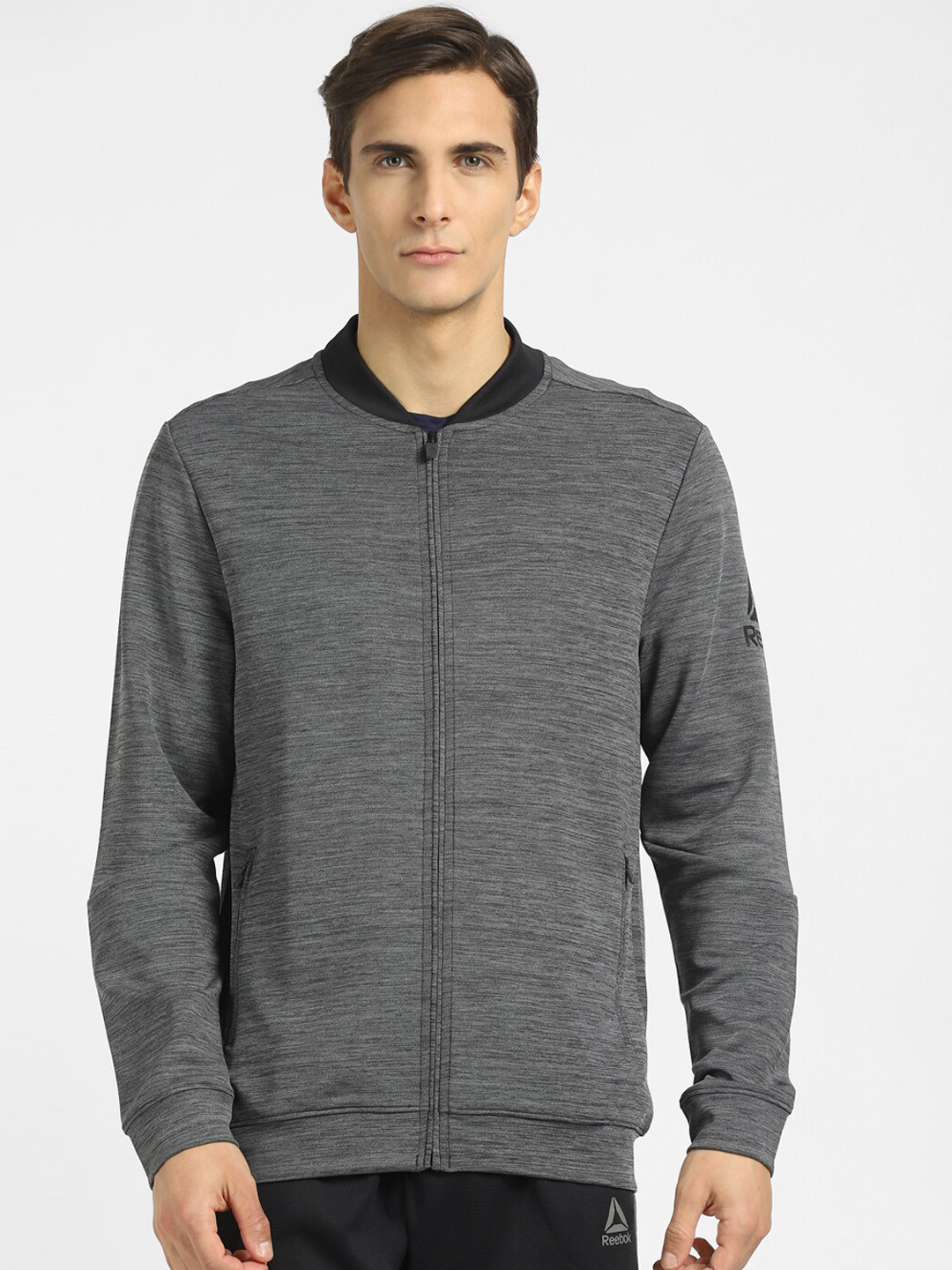 Buy Reebok Men Grey Training Or Gym Sporty Jacket Jackets for Men