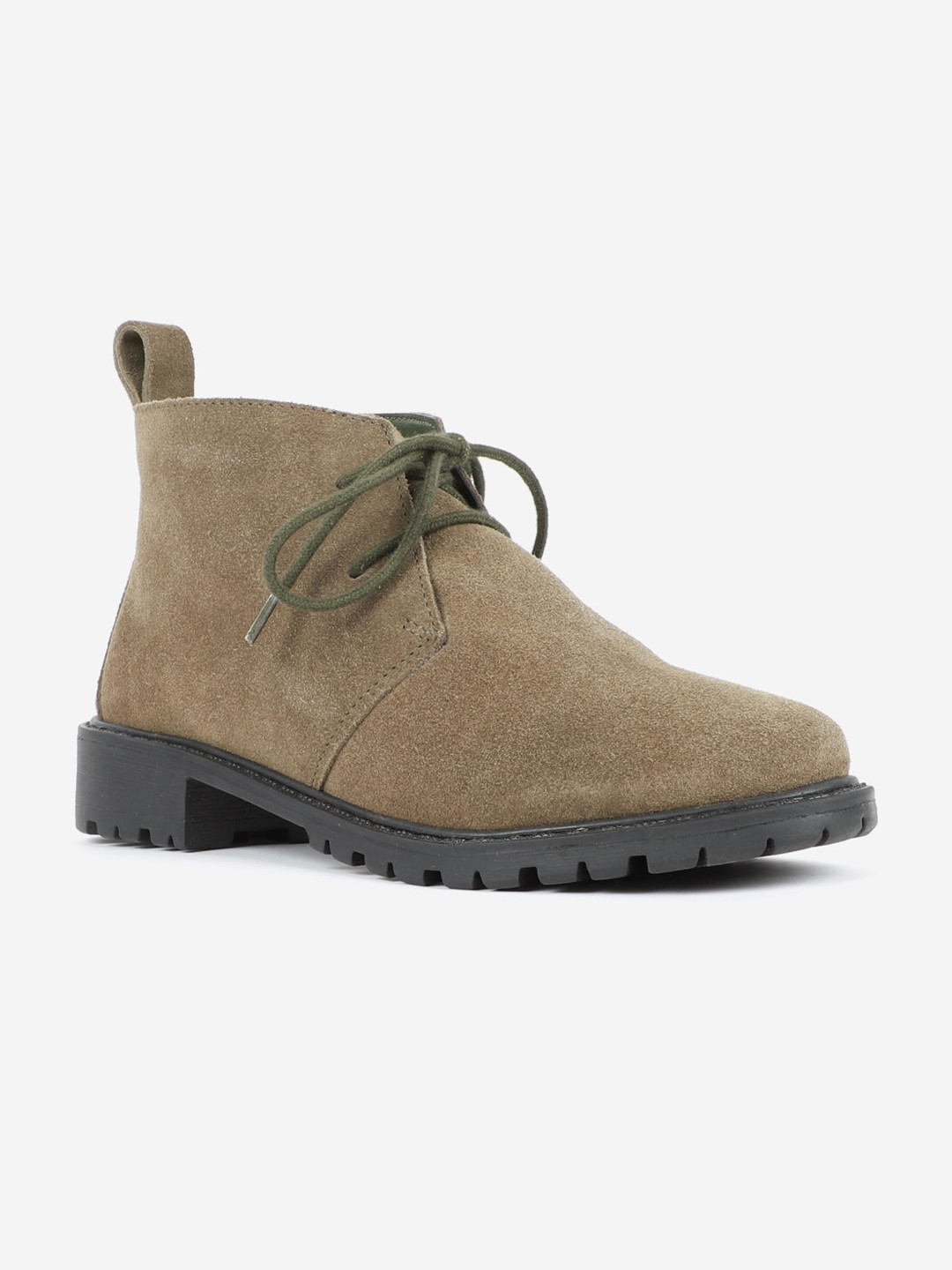 olive green flat boots