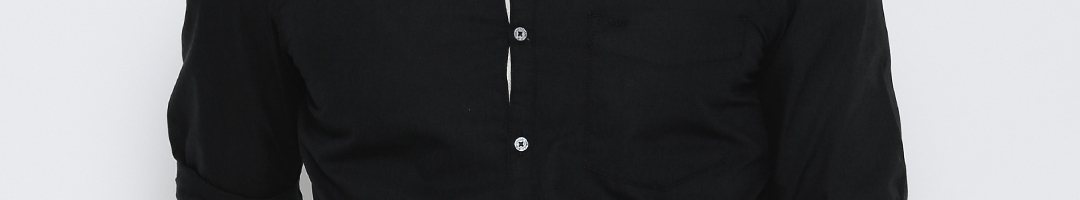 Buy Lee Men Black Slim Fit Solid Casual Shirt - Shirts for Men 1658347 ...