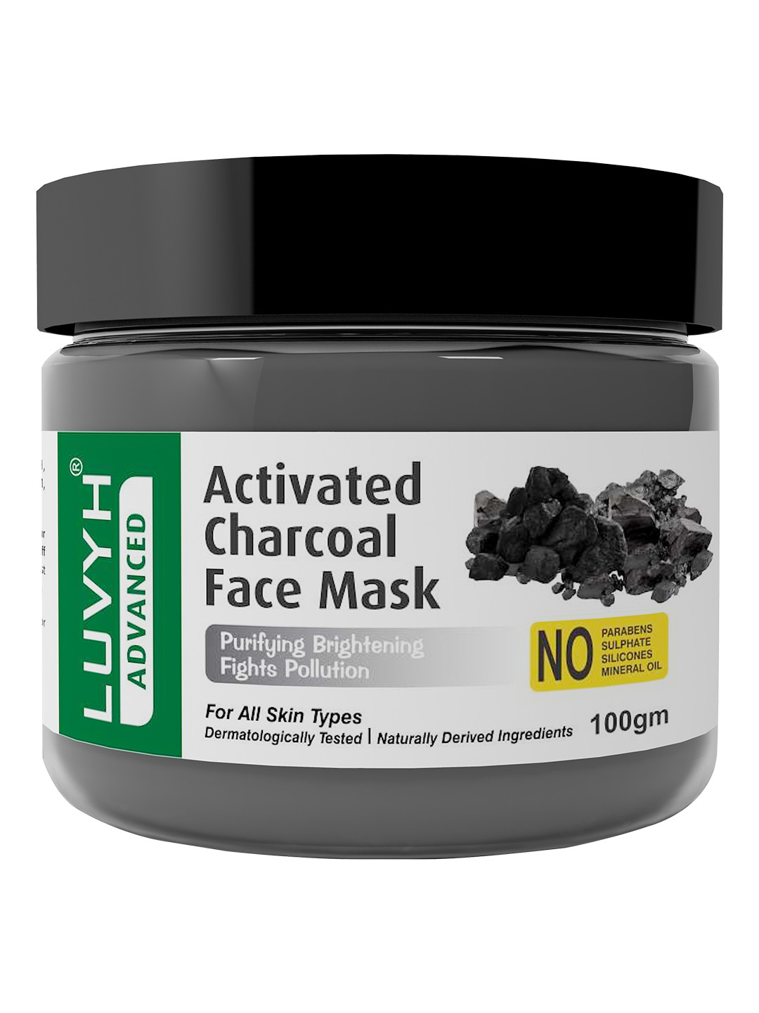 Buy LUVYH Activated Charcoal Face Mask 100g Mask And Peel for Unisex