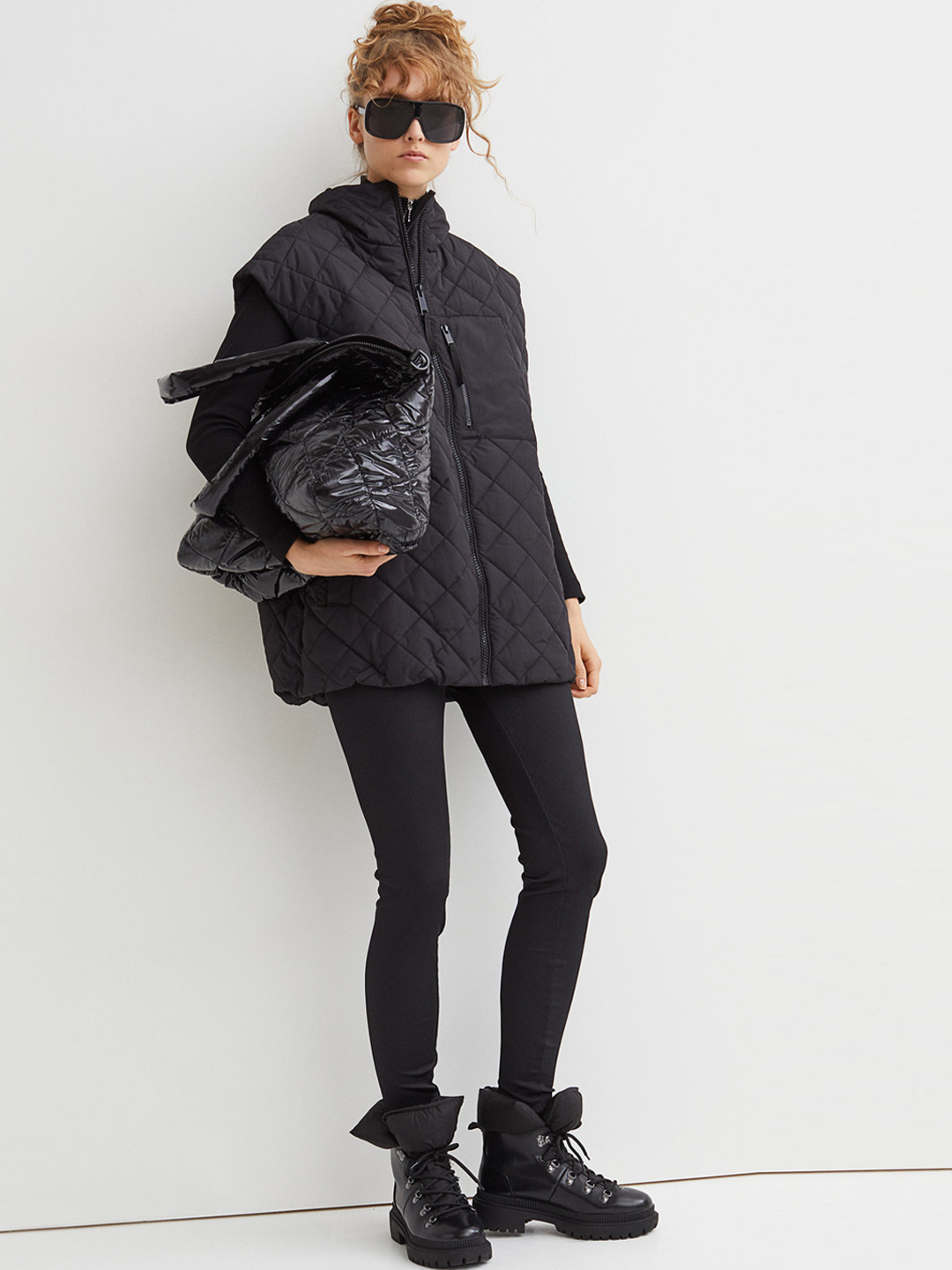 Buy H&M Woman Black Quilted Weekend Bag Handbags for Women 16591912