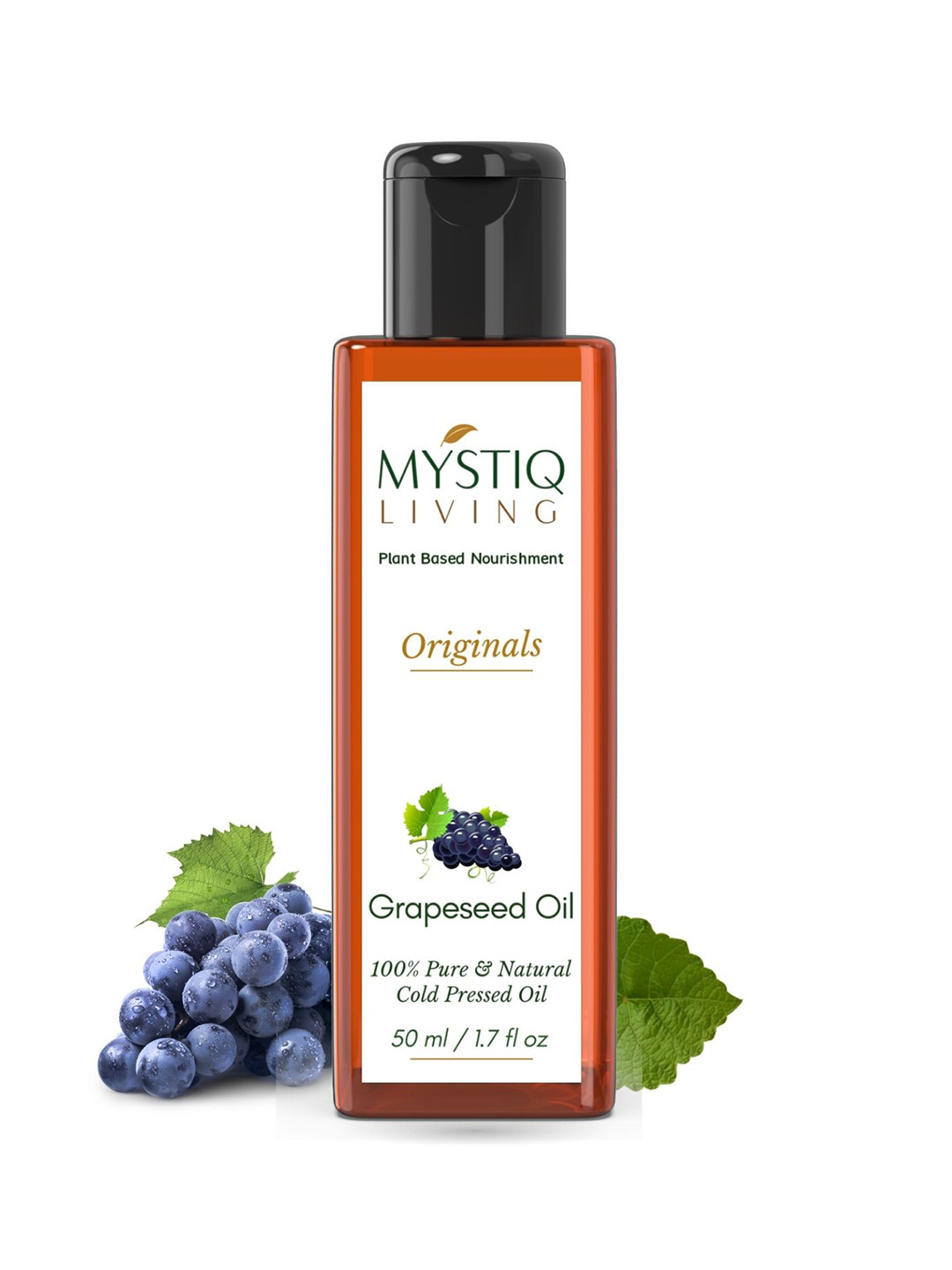 Buy MYSTIQ LIVING Cold Pressed Grapeseed Oil 50 Ml Body Oil for