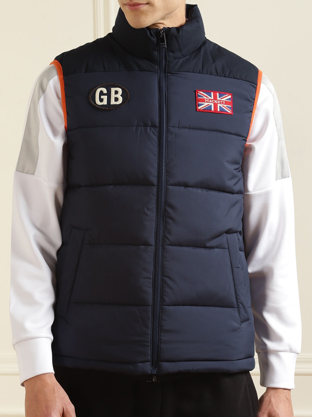 Buy HACKETT LONDON Men Navy Blue Water Resistant Padded Jacket