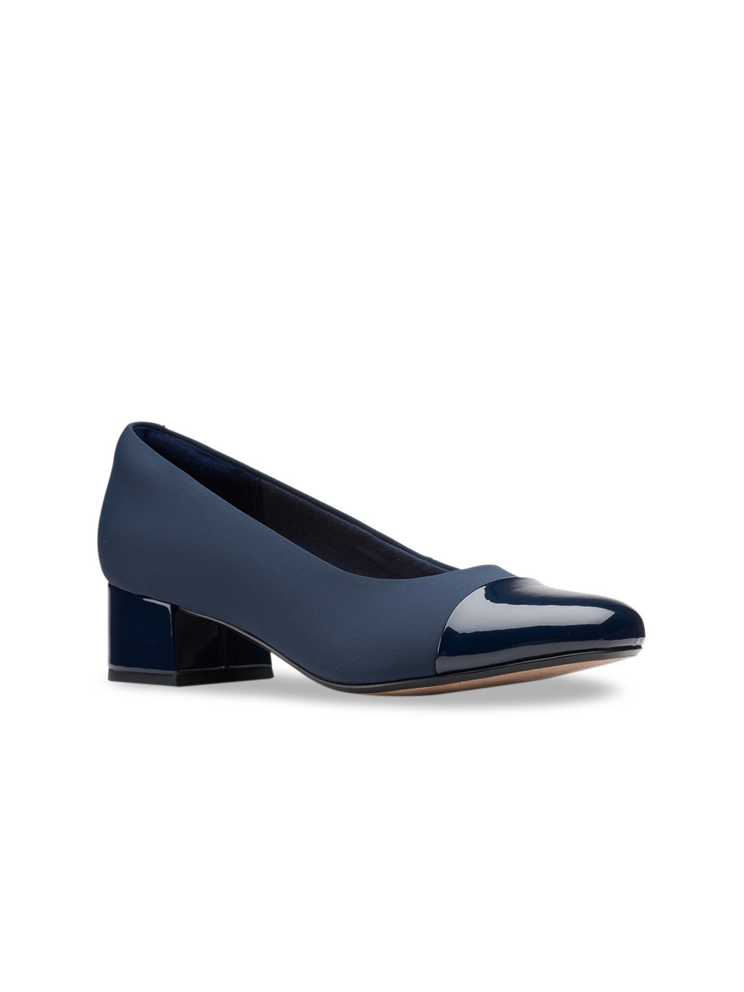 Buy Clarks Navy Blue Block Pumps - Heels for Women 16594966 | Myntra