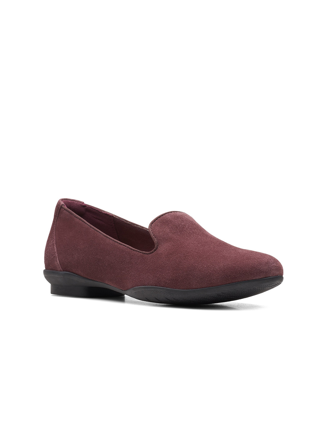 Buy Clarks Women Burgundy Suede Slip On Sneakers Casual Shoes for