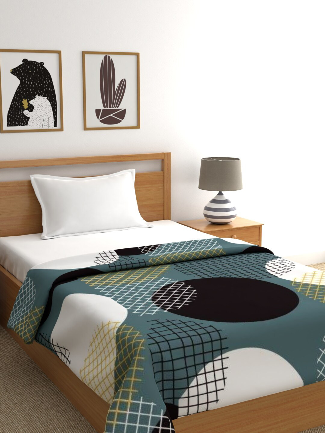 Buy Raymond Home Multicoloured Geometric Mild Winter 450 GSM Single Bed