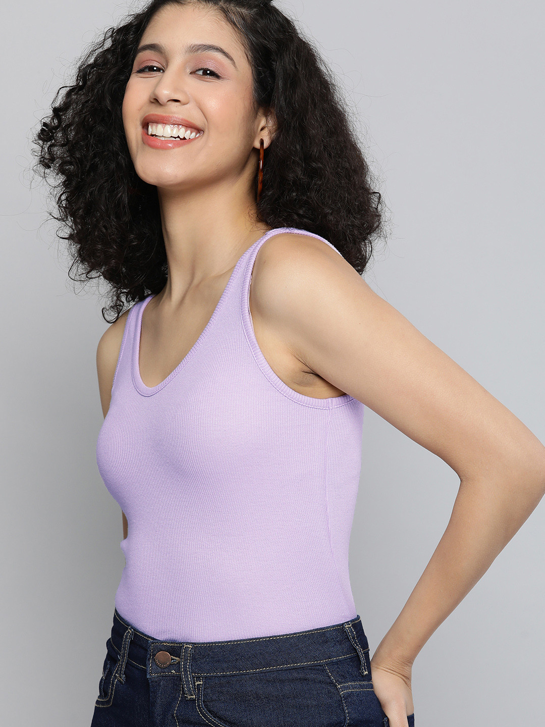 Buy HERE&NOW Lavender Tank Top Tops for Women 16608980 Myntra
