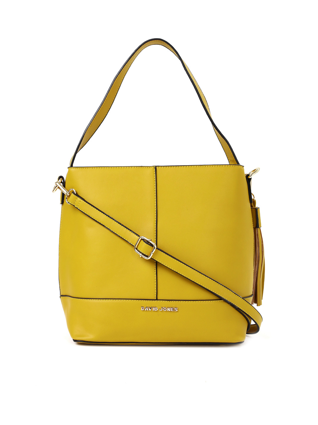 Buy David Jones Yellow Hobo Bag With Tassel Handbags for Women