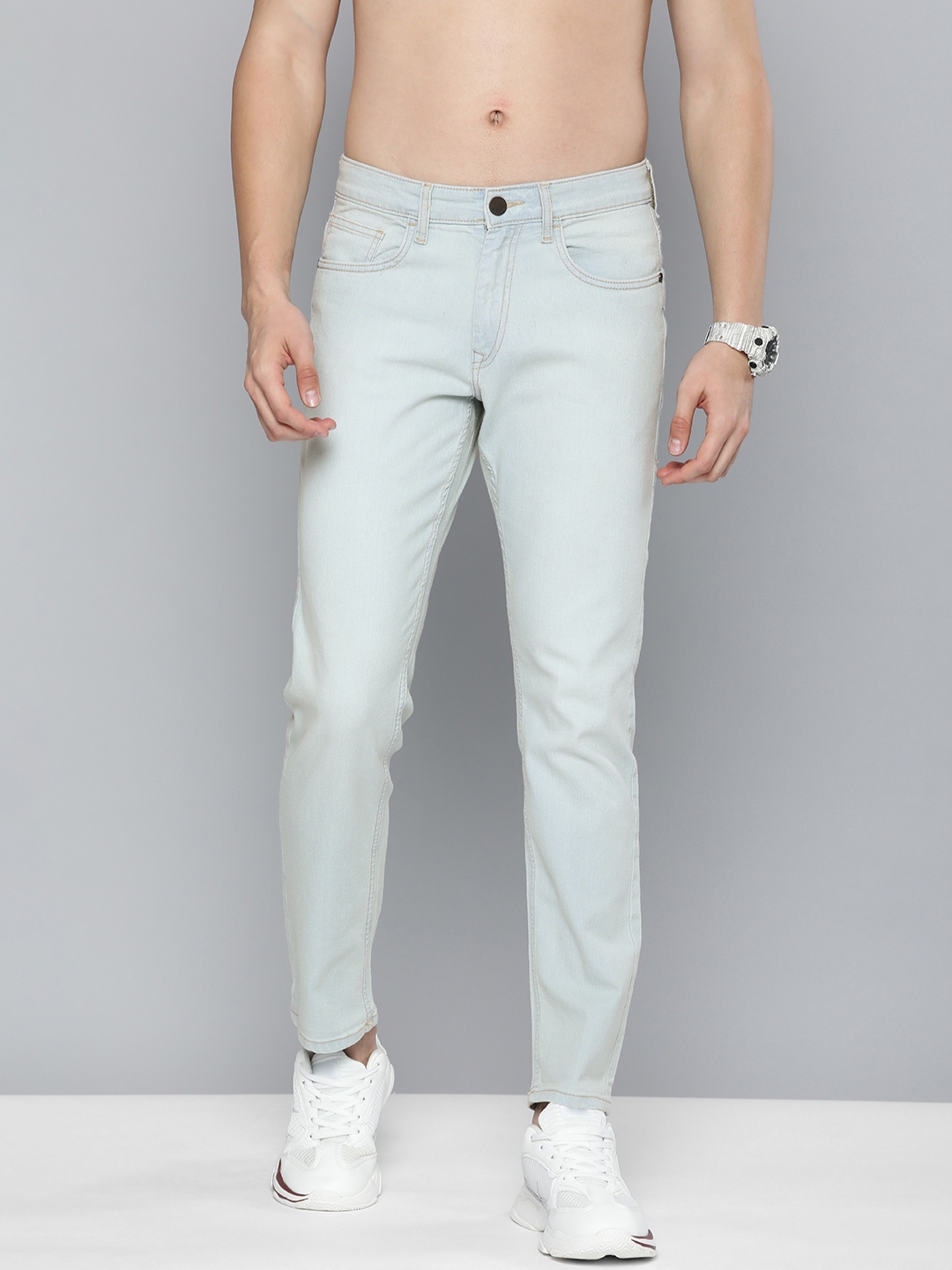 Buy HERE&NOW Men Blue Stretchable Jeans - Jeans for Men 16622422 | Myntra