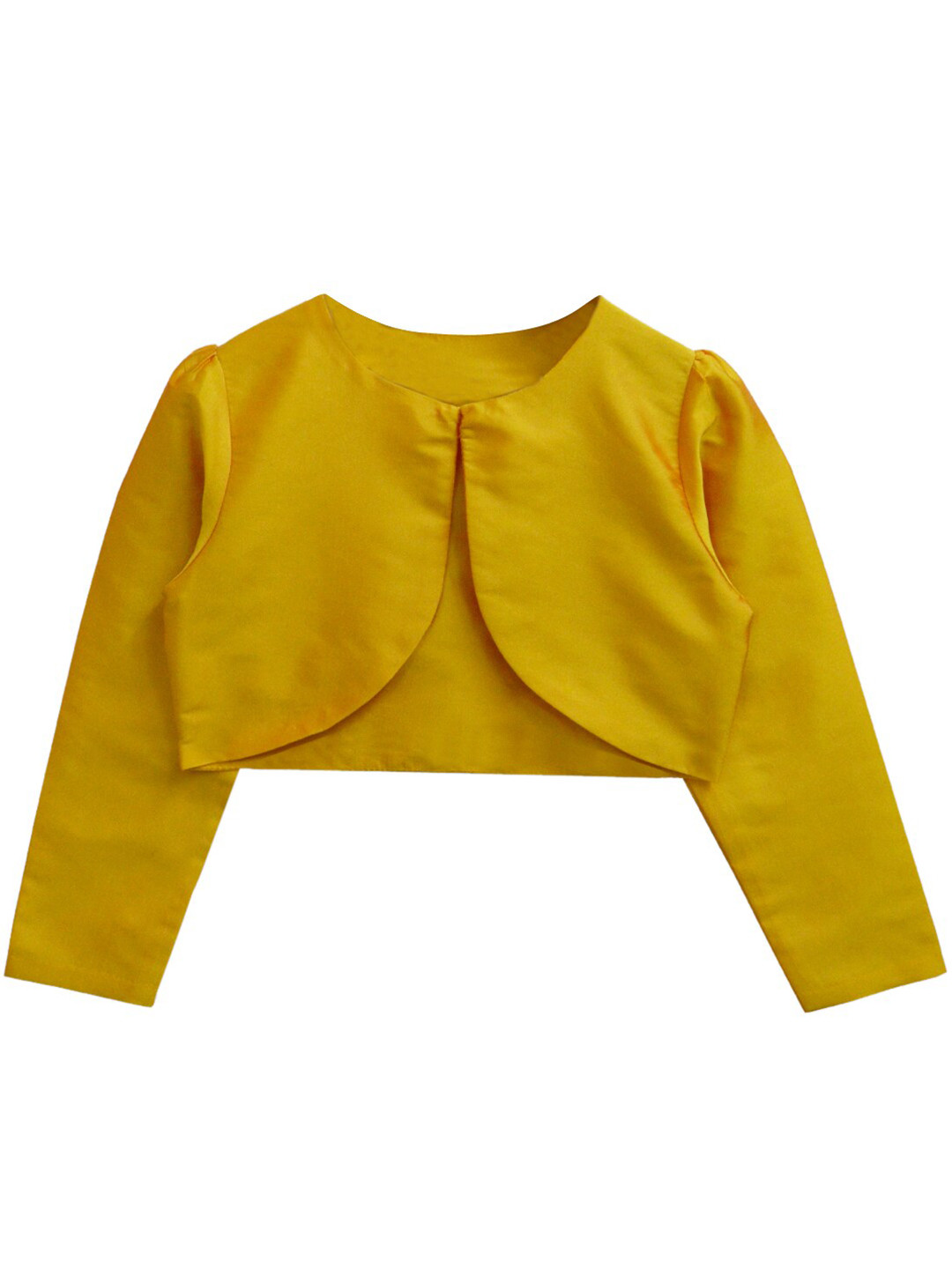 Buy A.T.U.N. Girls Yellow Solid Crop Shrug Shrug for Girls 16625824