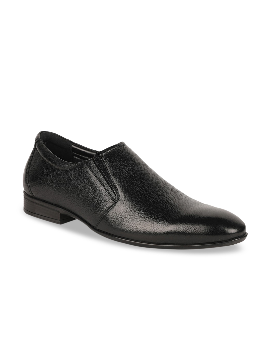 Buy Bata Men Black Solid Leather Formal Shoe - Formal Shoes for Men ...