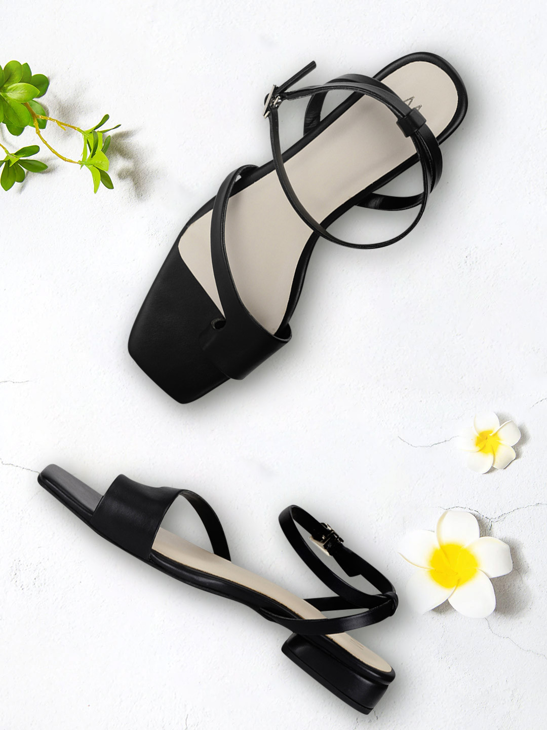 Buy W Black PU Work Block Mules Heels for Women 16628778 Myntra