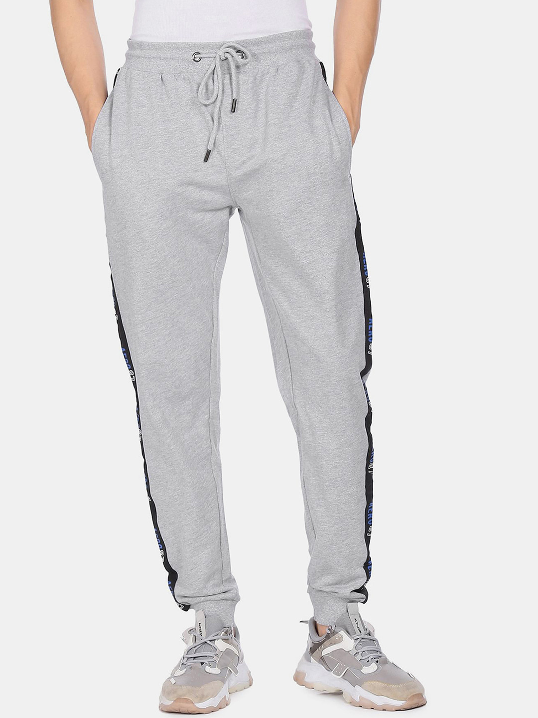Buy Aeropostale Men Grey Solid Straight Fit Joggers Track Pants for