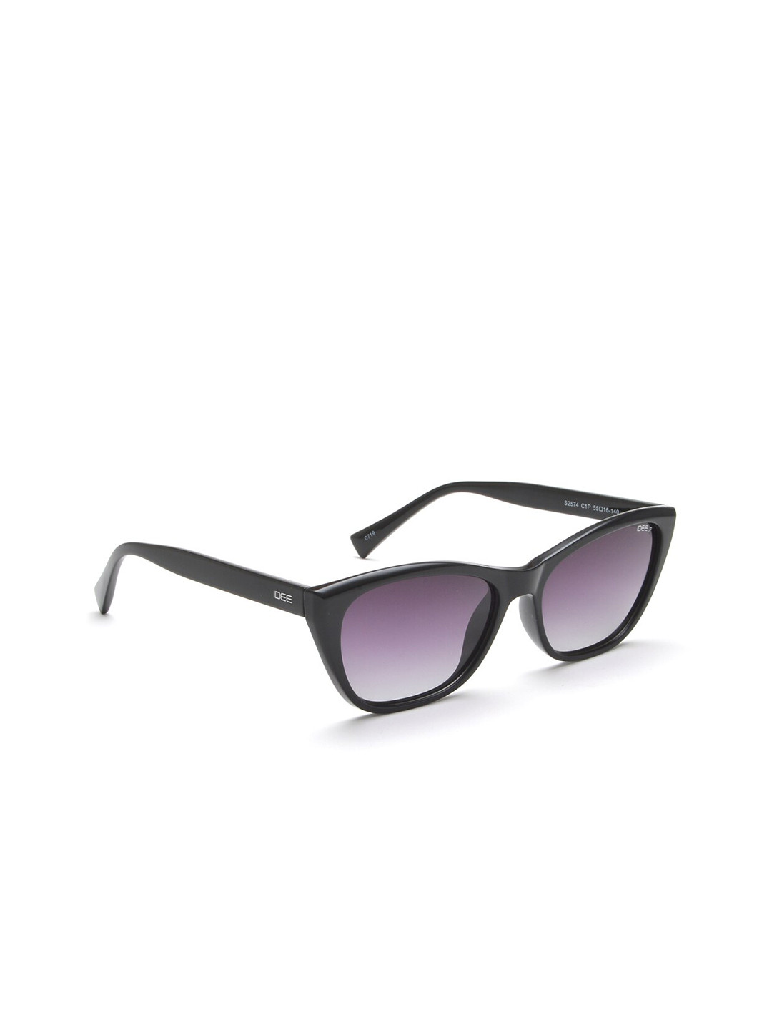 Buy IDEE Women Purple Lens & Black Wayfarer Sunglasses With Polarised