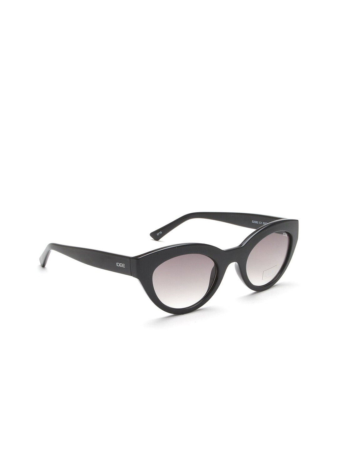 Buy IDEE Women Grey Lens & Black Cateye Sunglasses With Polarised Lens