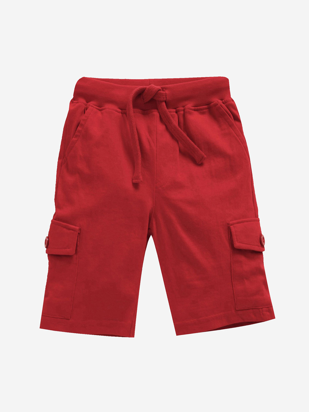 Buy KiddoPanti Boys Red Pure Cotton Cargo Shorts Shorts for Boys