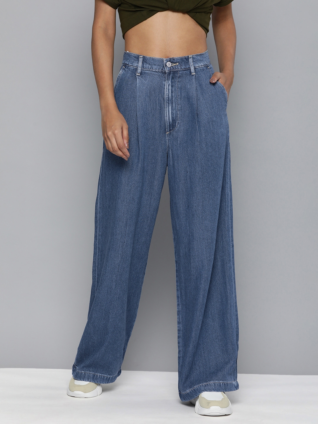 Buy Levis Women Blue Loose Fit Mid Rise Clean Look Jeans Jeans For Women 16653638 Myntra