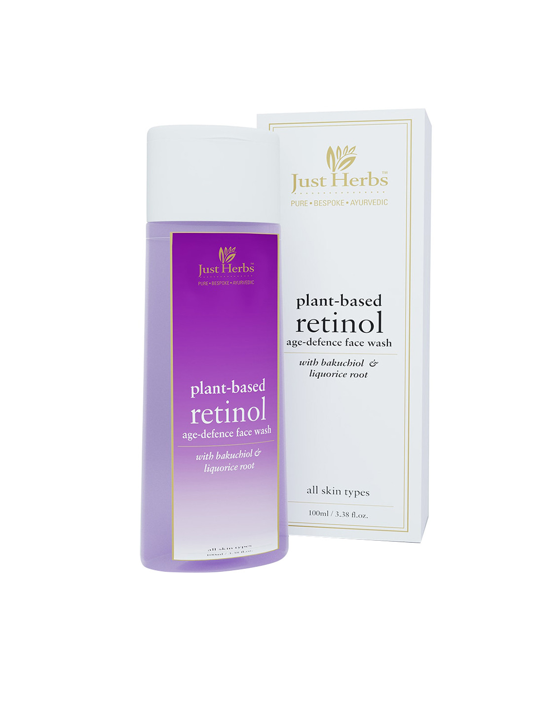 Buy Just Herbs Unisex Plant Based Retinol Age Defence Face Wash 100 Ml