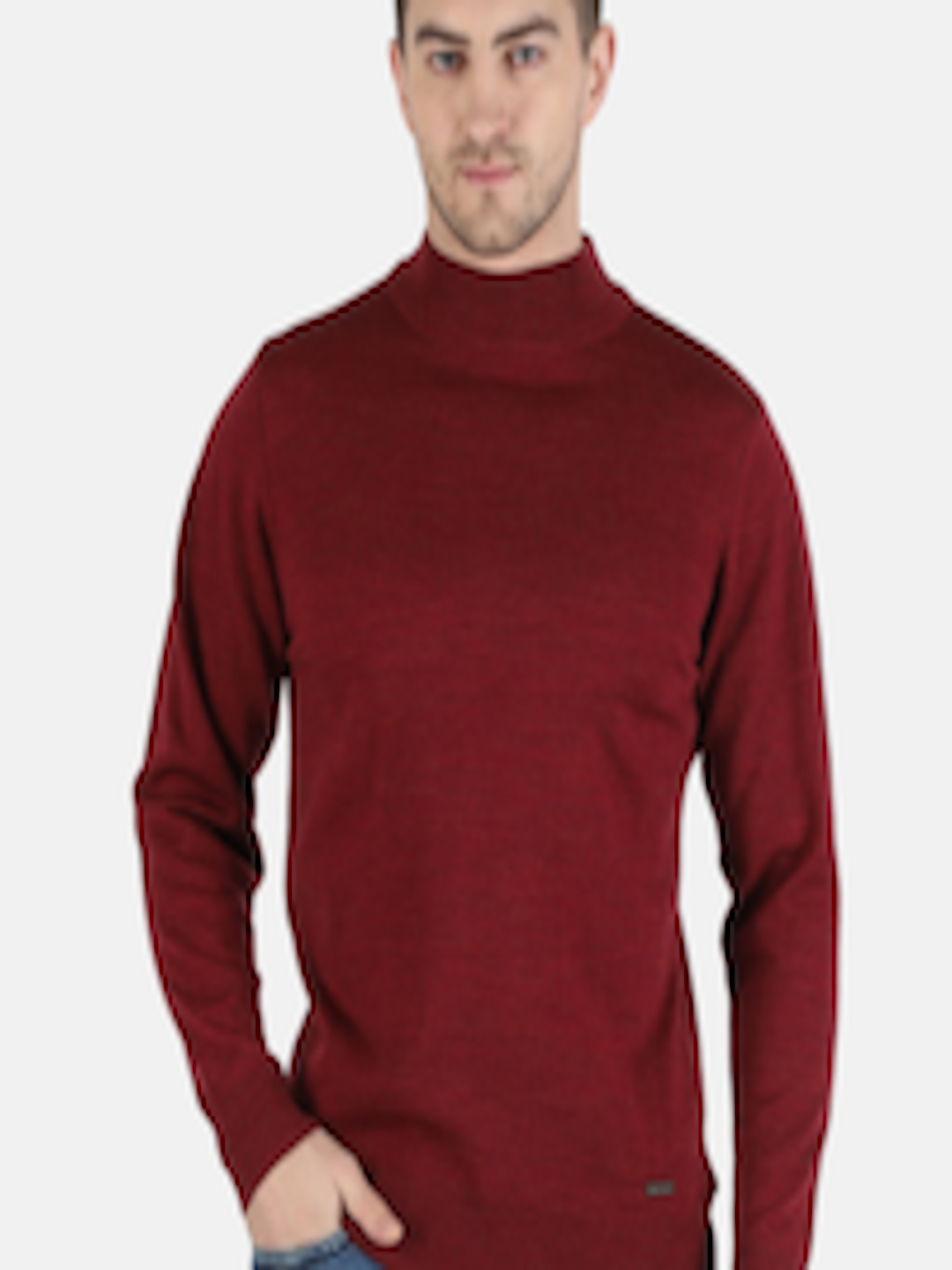 Buy Monte Carlo Men Maroon Woolen Pullover - Sweaters for Men 16661108 ...