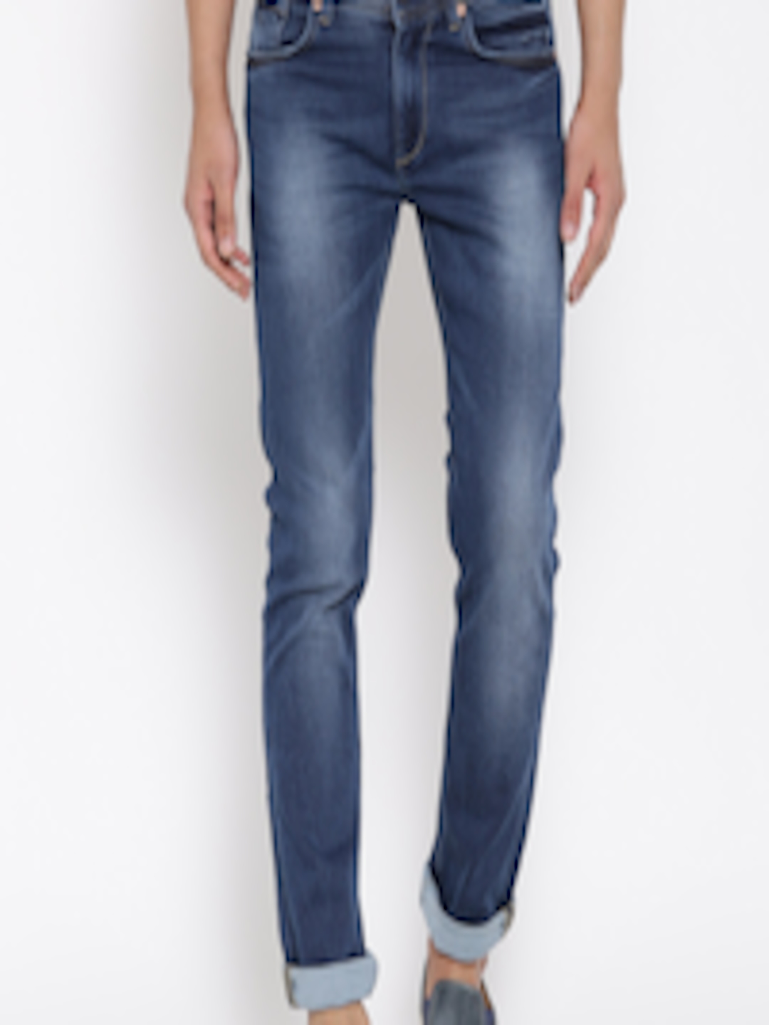 Buy SPYKAR Men Blue Rover Slim Fit Low Rise Clean Look Jeans - Jeans ...