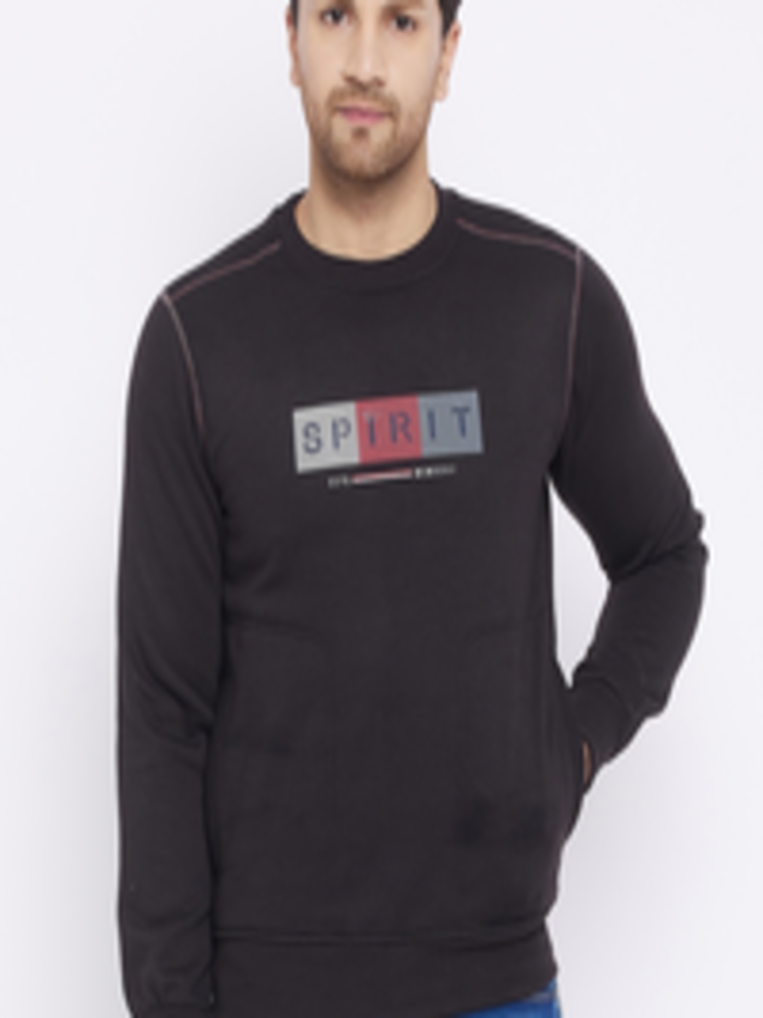 Buy Spirit Men Black Printed Sweatshirt - Sweatshirts for Men 16666962 ...
