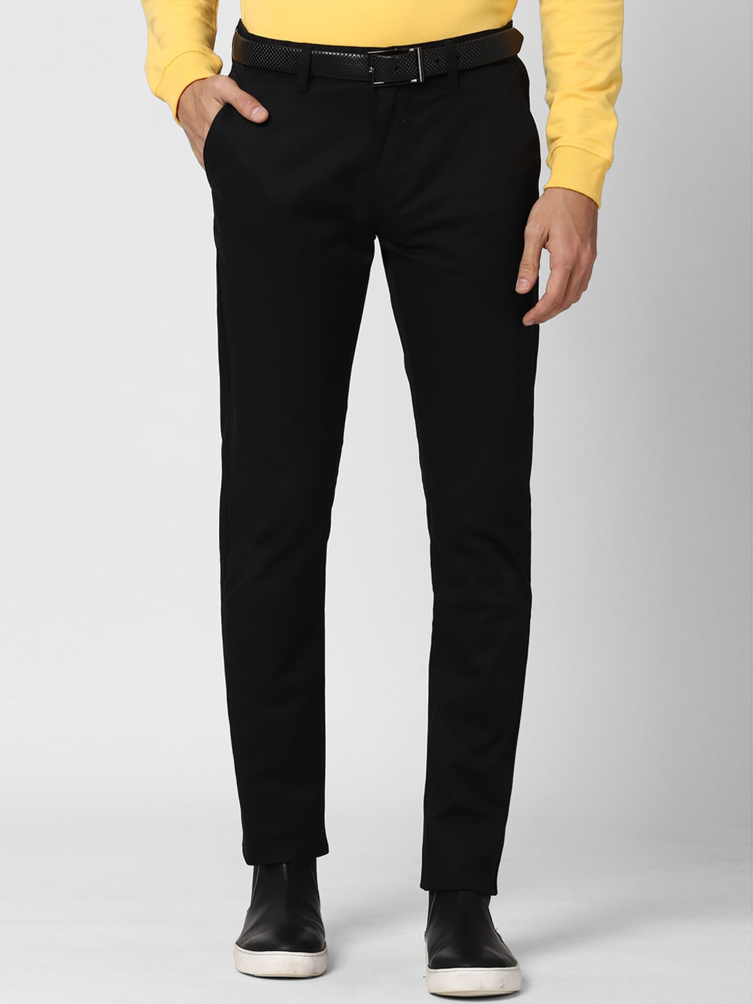 Buy Peter England Casuals Men Black Trousers Trousers for Men