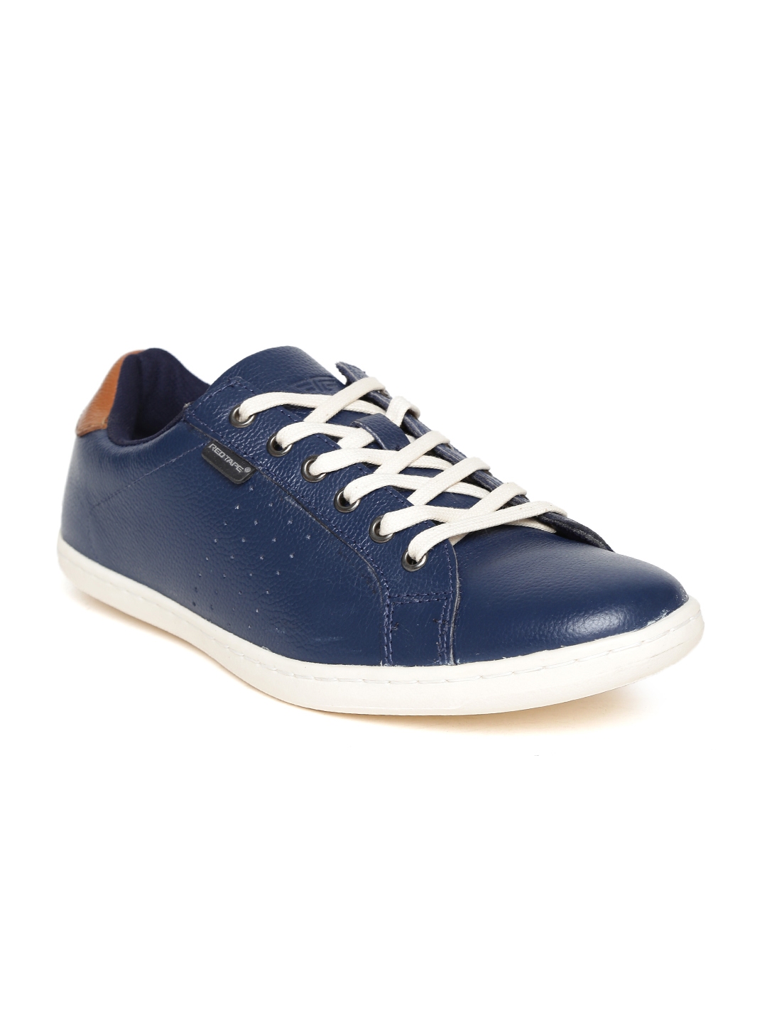 Buy Red Tape Men Navy Leather Sneakers - Casual Shoes for Men 1666874 ...
