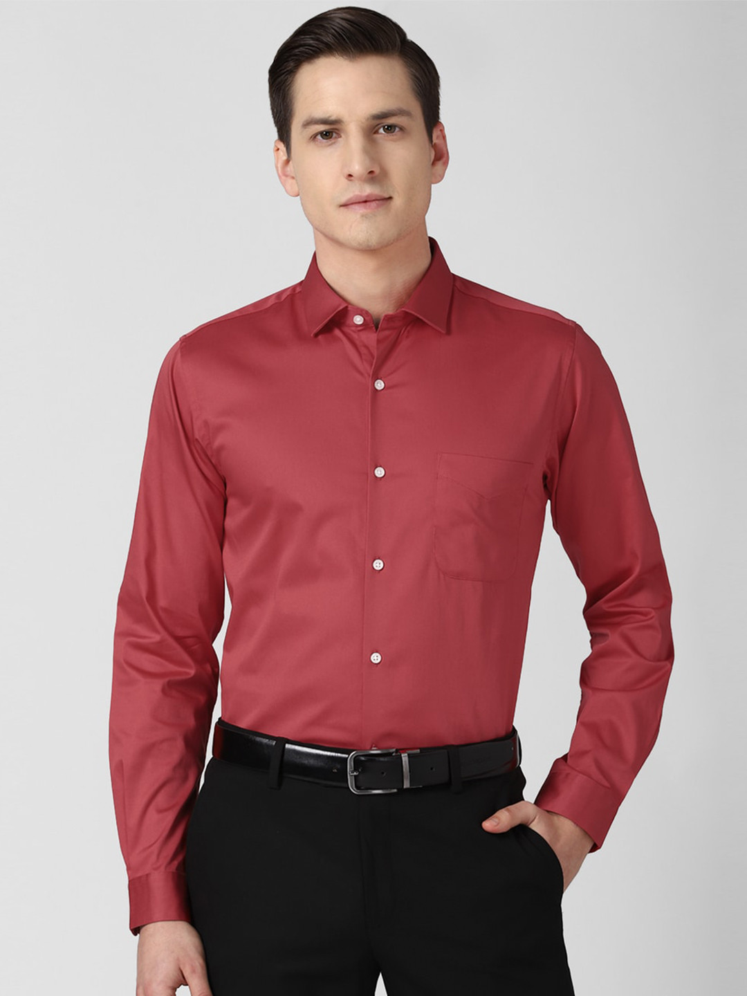 Buy Peter England Men Maroon Slim Fit Formal Shirt Shirts for Men 16669982 Myntra