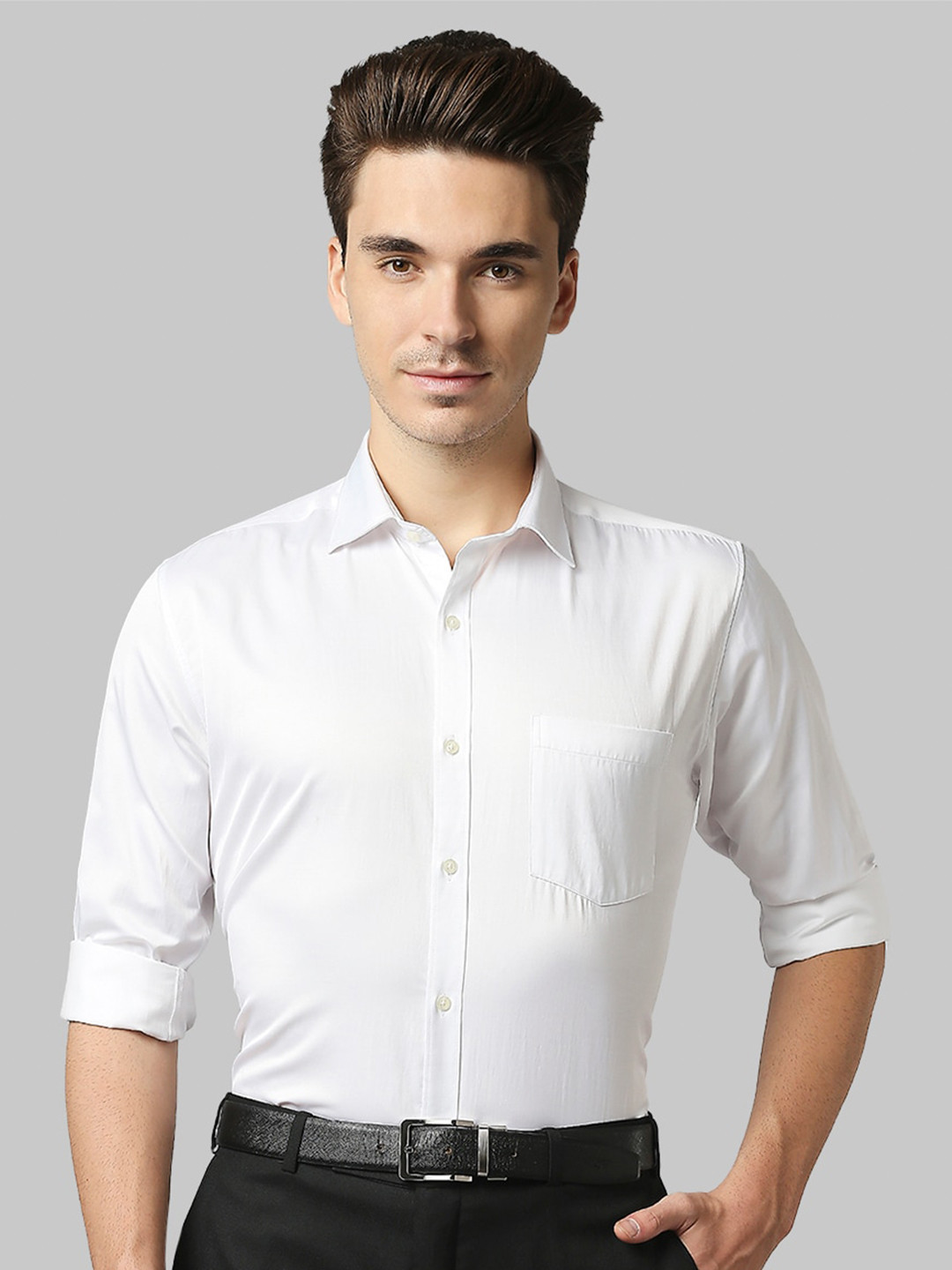 Buy Park Avenue Men White Slim Fit Formal Shirt Shirts for Men