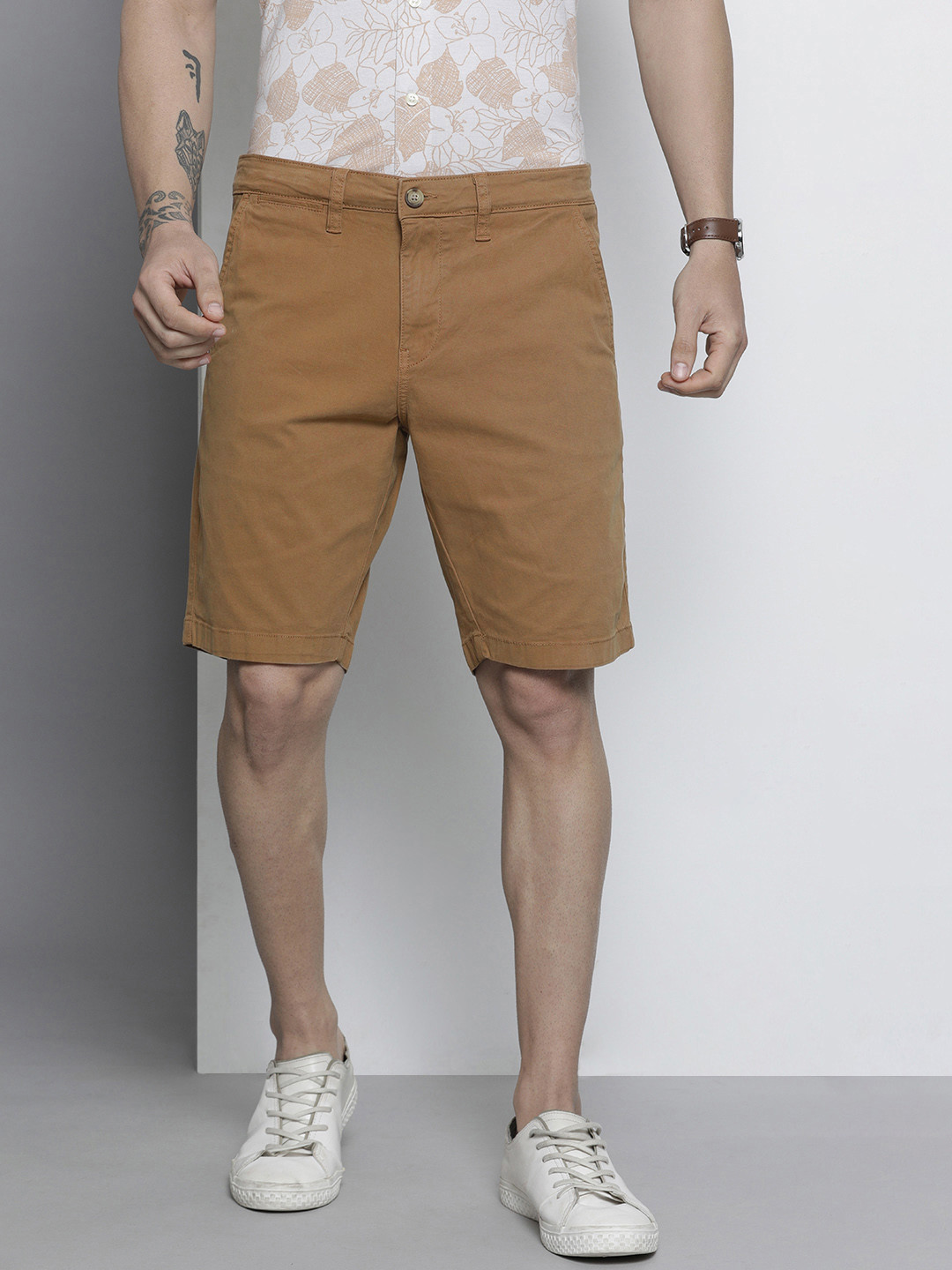 Buy Nautica Men Khaki Slim Fit Low Rise Chino Shorts Shorts for Men